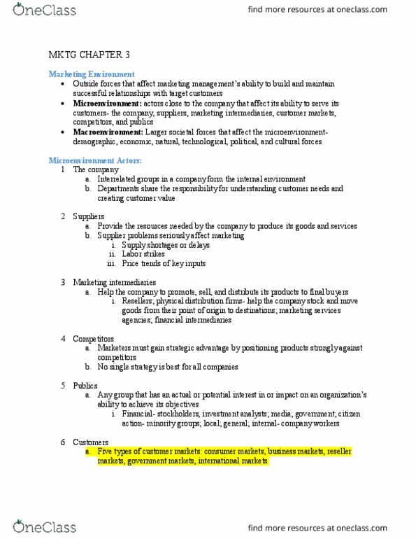 MKTG 2201 Chapter Notes - Chapter 3: Generation Z, Longrun, Baby Boomers thumbnail