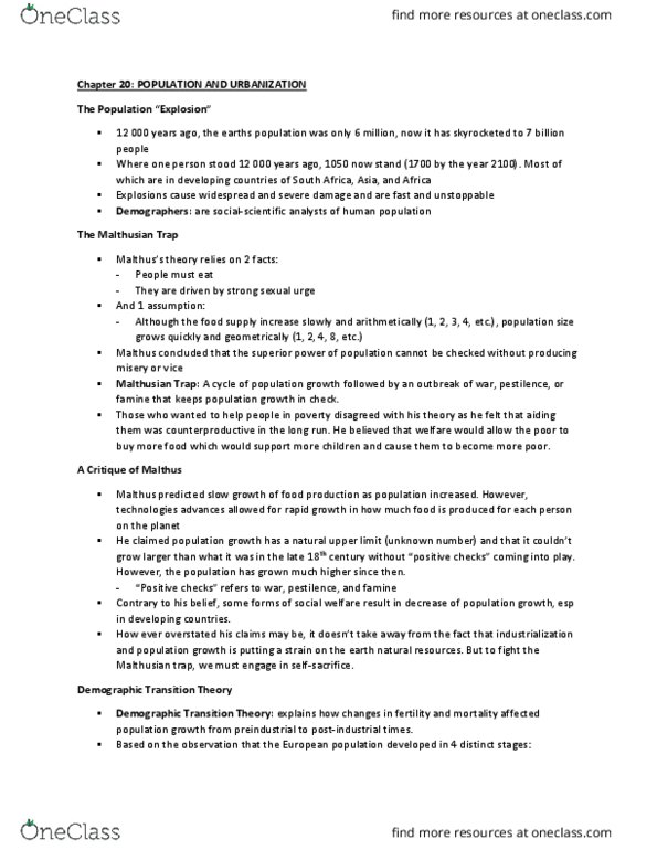 SOCA02H3 Chapter Notes - Chapter 20: Capital Accumulation, Gentrification, Louis Wirth thumbnail