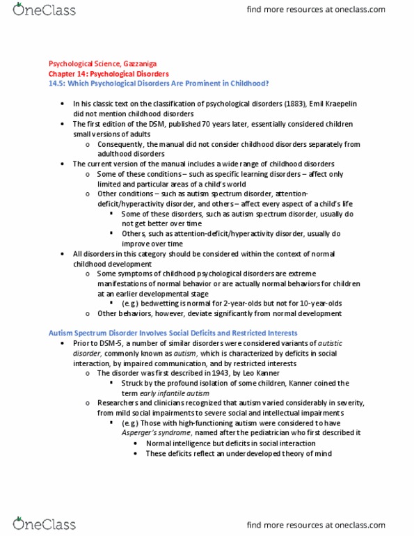 PSY BEH 11C Chapter Notes - Chapter 14.5: Myeloma Protein, Basal Ganglia, Limbic System thumbnail