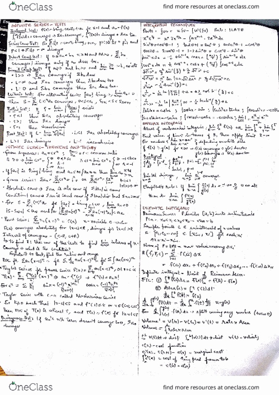 MATH 20B Study Guide - Winter 2017, Final - Telomerase Reverse ...
