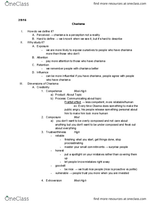 CMS 315M Lecture Notes - Lecture 6: Extraversion And Introversion, Social Group thumbnail