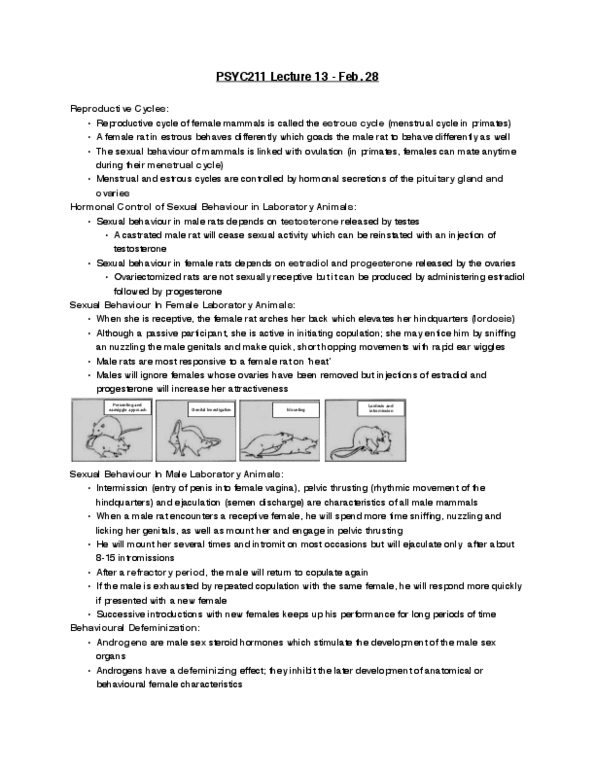 PSYC 211 Lecture Notes - Lecture 13: Fallopian Tube, Vomeronasal Organ, Preoptic Area thumbnail