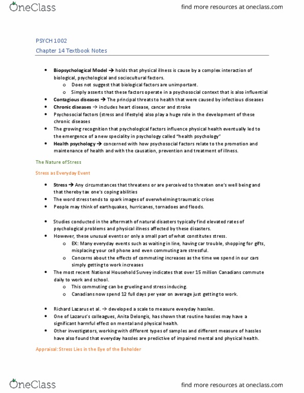 PSYC 1002 Chapter Notes - Chapter 14: Absenteeism, Atherosclerosis, Coronary Circulation thumbnail