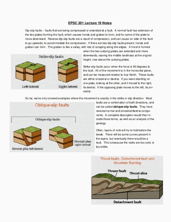 EPSC 201 Lecture Notes - Lecture 19: Continental Crust, Oceanic Crust, Subduction thumbnail
