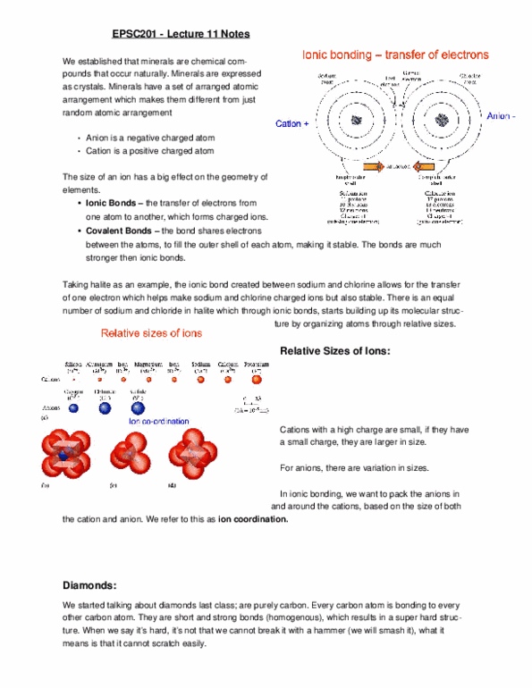 EPSC 201 Lecture Notes - Lecture 11: Diopside, Ice Crystals, Pyroxene thumbnail