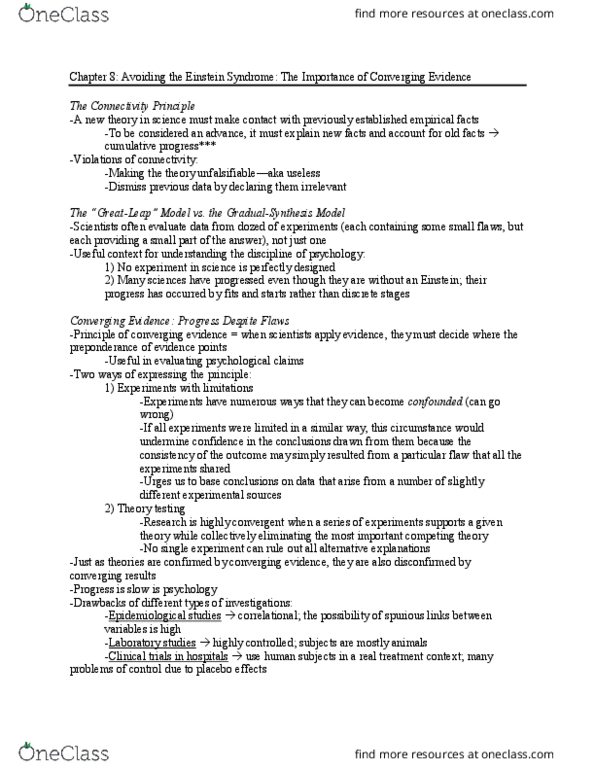 PSYC 222 Chapter Notes - Chapter 8: Meta-Analysis thumbnail
