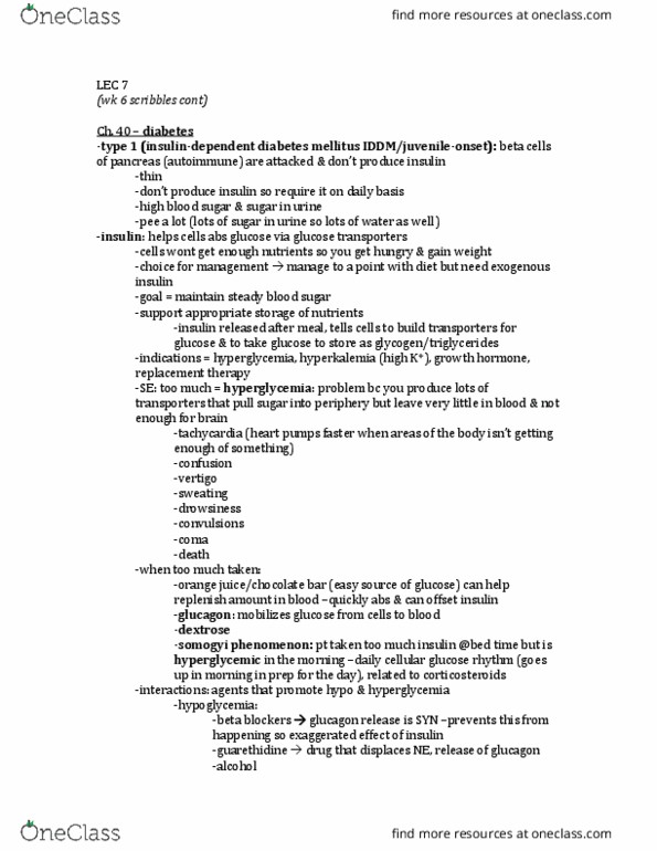 CHEM 2550 Lecture Notes - Lecture 7: Blood Sugar, Hyperkalemia, Tachycardia thumbnail