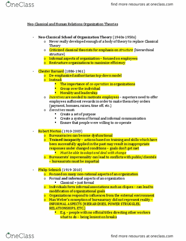 POLS 2250 Lecture Notes - Lecture 4: Kurt Lewin, Total Quality Management, Personal Development thumbnail