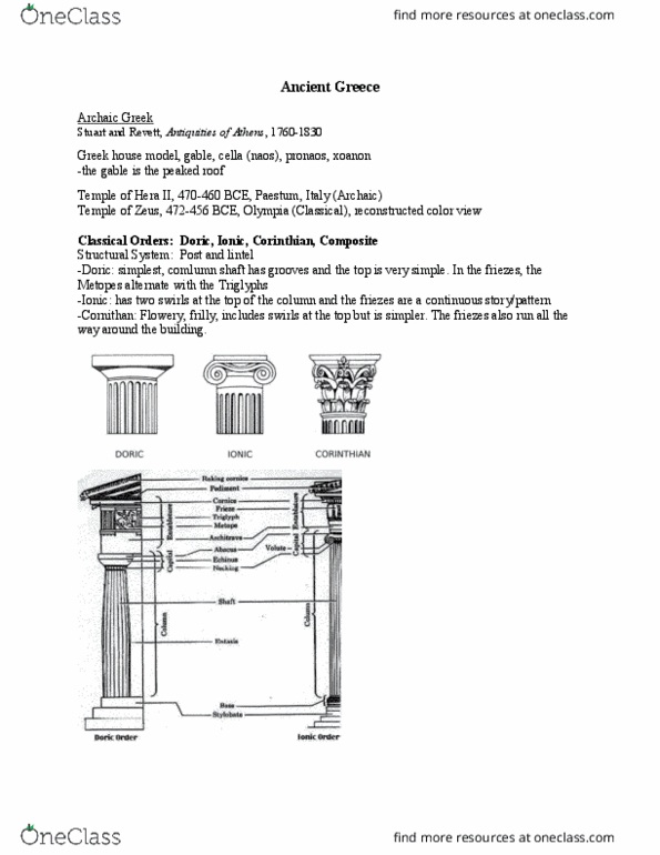 ARTH 1110 Lecture Notes - Lecture 5: Doryphoros, Caryatid, Team Disney thumbnail