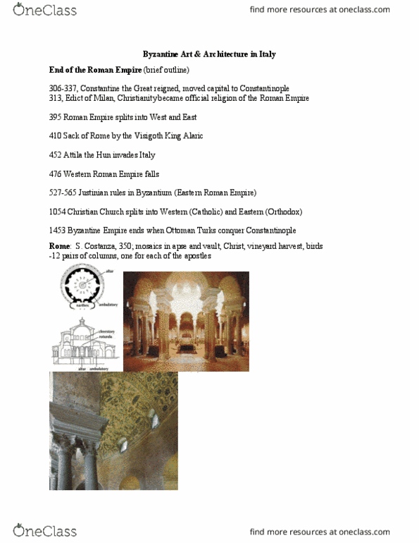 ARTH 1110 Lecture Notes - Lecture 7: True Cross, Parapet, Tintoretto thumbnail