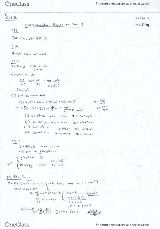 MATH 2203 Lecture 19: Review For Test #3 thumbnail