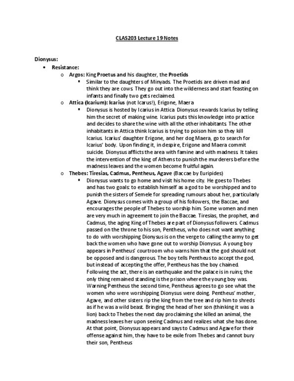 CLAS 203 Lecture Notes - Lecture 19: Cronus, Telegony, Odysseus thumbnail