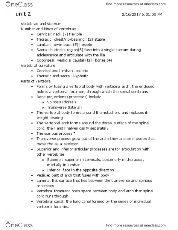 FORS 3331 Lecture Notes - Lecture 2: Spine Of Scapula, Greater Tubercle, Scapula thumbnail