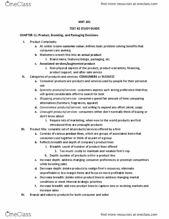 MKT 201 Chapter chapter 11: chapter 11 textbook outline thumbnail