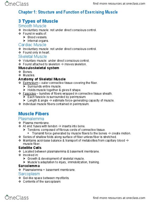 KAAP430 Chapter Notes - Chapter 1: Endoplasmic Reticulum, Cell Membrane, Myosin Head thumbnail