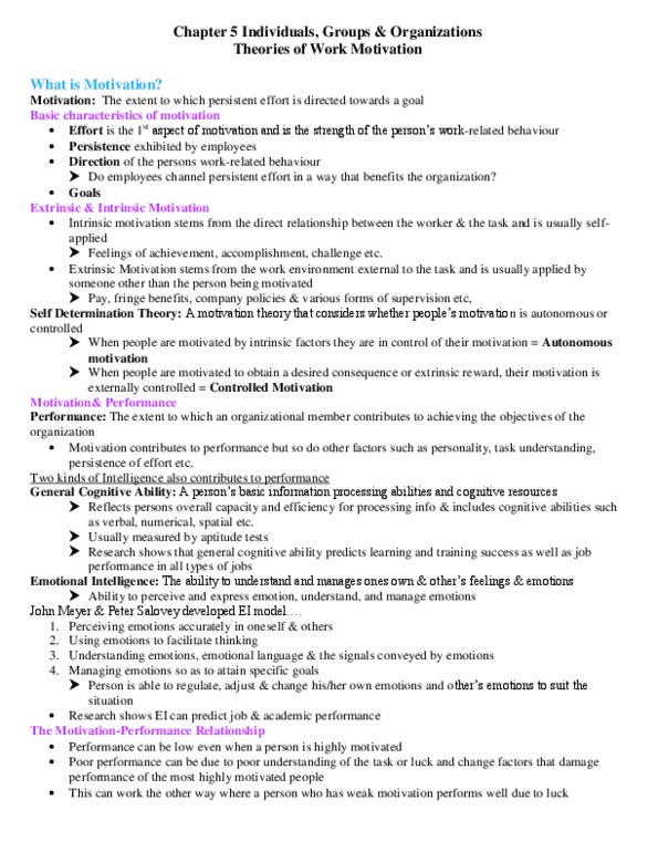 BUS 2090 Chapter Notes - Chapter 5: Social Comparison Theory, Achievement Orientation, Victor Vroom thumbnail