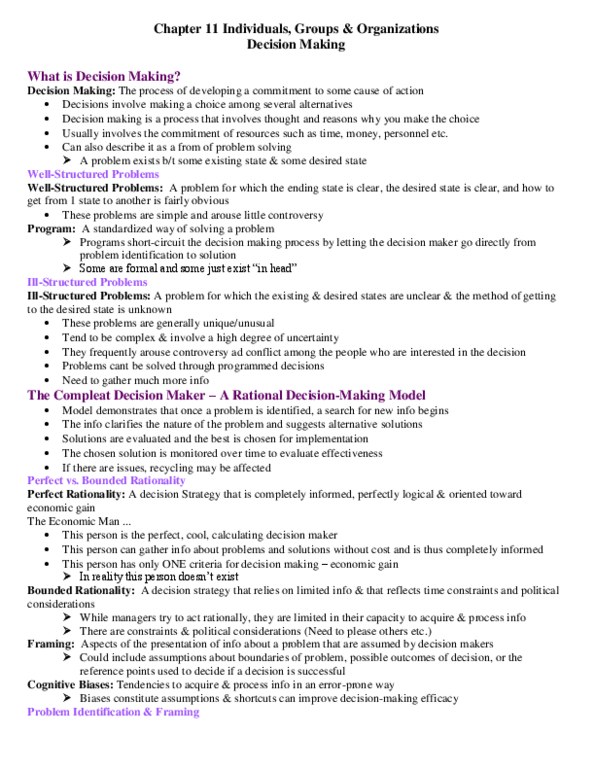 BUS 2090 Chapter Notes - Chapter 11: Delphi Method, Groupthink, Nominal Group Technique thumbnail