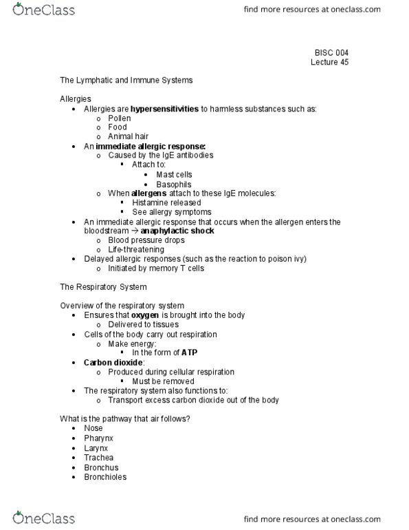 BI SC 004 Lecture Notes - Lecture 45: Memory T Cell, Anaphylaxis, Toxicodendron Radicans thumbnail