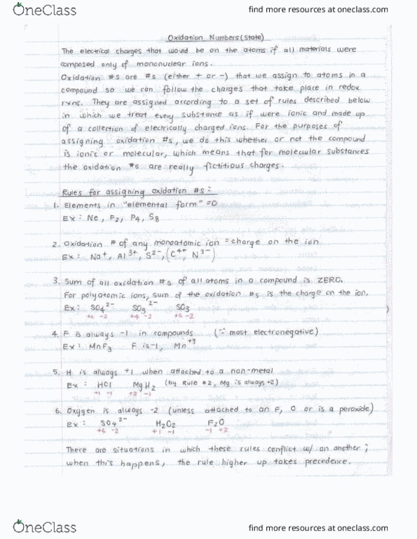 CHEM 1P00 Lecture Notes - Lecture 12: Sulfur Trioxide, Reducing Agent, Nonmetal thumbnail