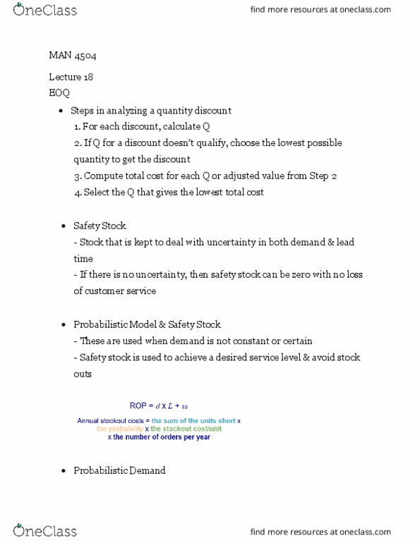 MAN 4504 Lecture Notes - Lecture 18: Standard Deviation thumbnail