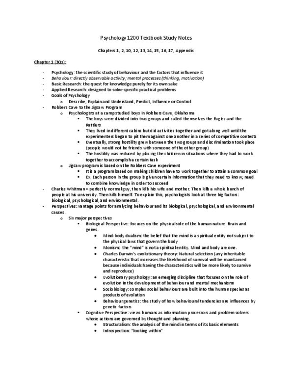 PSYC 2310 Chapter Notes -Syphilis, Motivational Interviewing, Hypochondriasis thumbnail