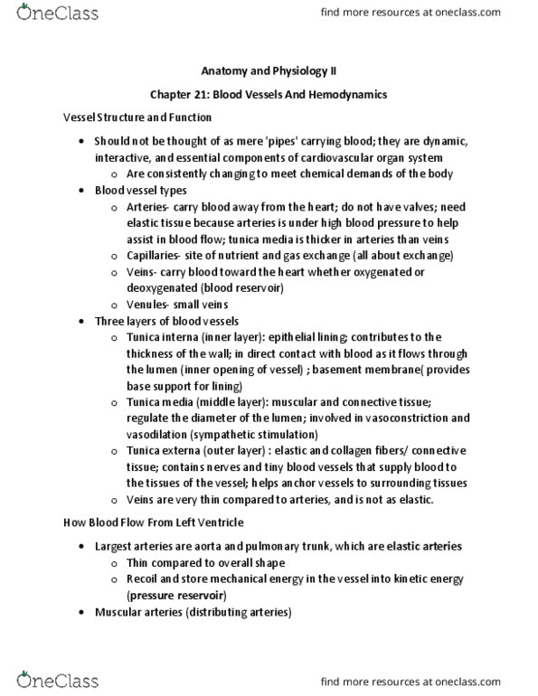 BIOL 1020 Lecture Notes - Lecture 3: Collateral Circulation, Umbilical Cord, Hypovolemia thumbnail