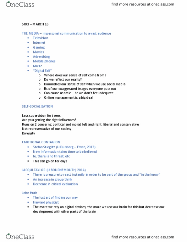 SOCI 102 Lecture Notes - Lecture 2: Anomie, Total Institution thumbnail