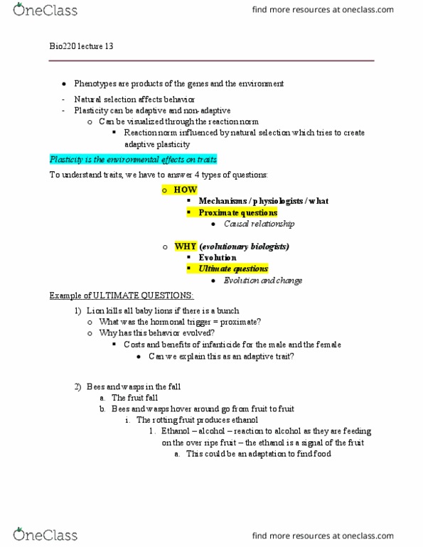 BIO220H1 Lecture 13: Bio220 lecture 13 thumbnail