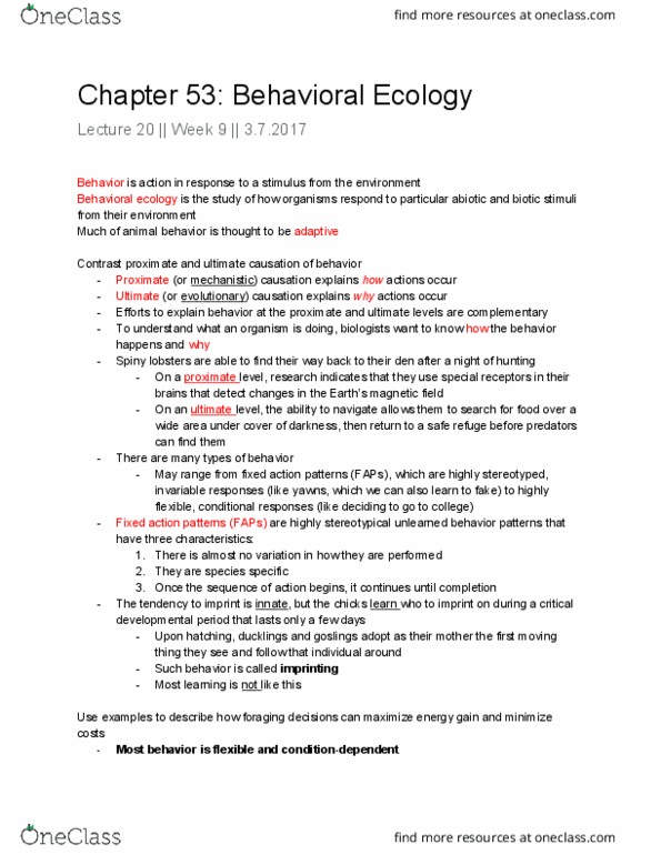 BIO SCI 94 Lecture Notes - Lecture 20: Eusociality, Inclusive Fitness, Kin Selection thumbnail