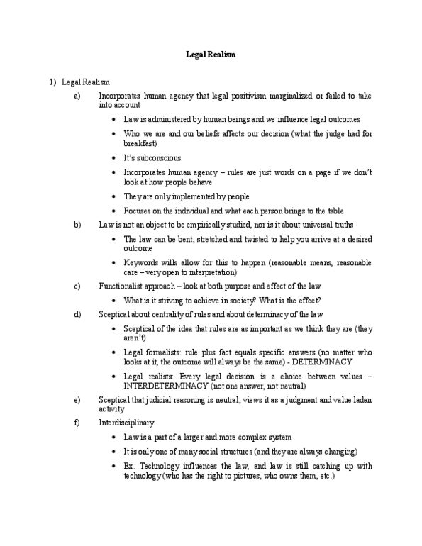 LWSO 201 Lecture Notes - American Civil War, Legal Positivism, Legal Formalism thumbnail