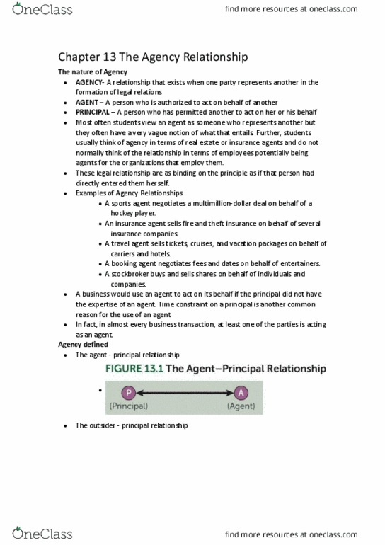Management and Organizational Studies 2275A/B Chapter Notes - Chapter 13: Uberrima Fides, Fiduciary, Secret Profit thumbnail