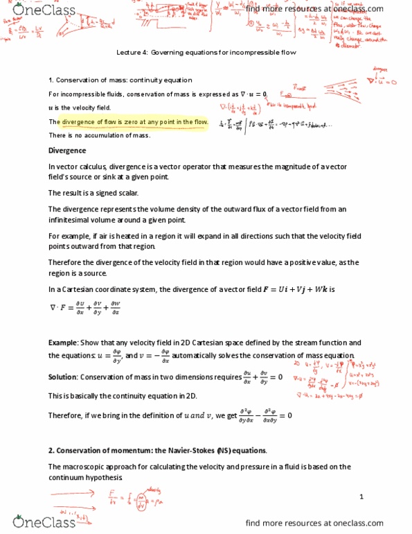 NE461 Lecture Notes - Lecture 4: Fluid Mechanics, Newtonian Fluid, Clay Mathematics Institute thumbnail