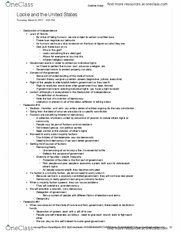 PSCI 3301 Lecture Notes - Lecture 4: Toleration, Deism, Microsoft Onenote thumbnail