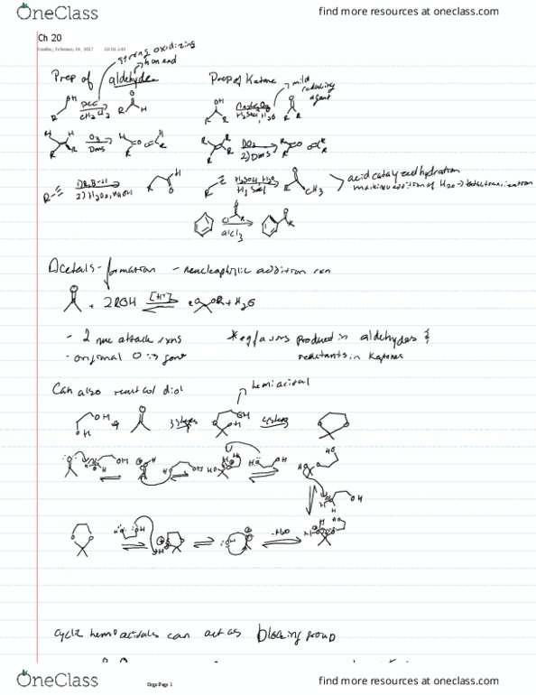 CHM 2211 Chapter 20: Ch 20 Aldehydes and Keytones thumbnail