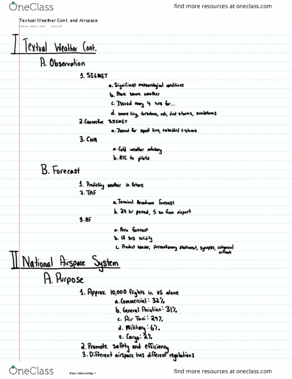 AVIATN 2100 Lecture 11: Textual Weather Cont. and Airspace thumbnail