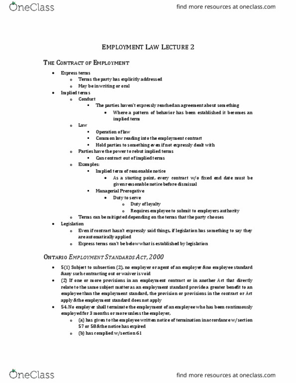 Law 2101 Lecture 17: Employment Law Lecture 2 thumbnail