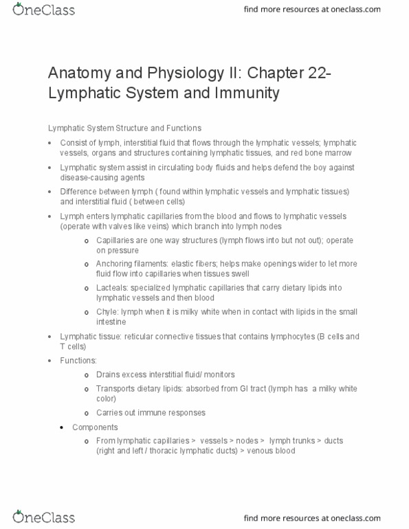 BIOL 1020 Lecture Notes - Lecture 4: Bone Marrow, Extracellular Fluid, Subclavian Vein thumbnail