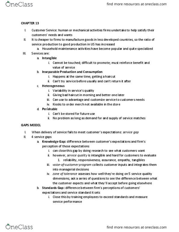 MKT 201 Chapter Notes - Chapter chapter 13: Nordstrom thumbnail