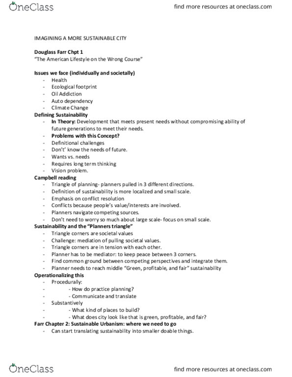 GEO 454 Lecture Notes - Lecture 6: Sustainable Urbanism, Walkability, Ecological Footprint thumbnail