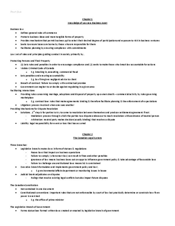 Management and Organizational Studies 2275A/B Chapter Notes -Neutral Party, Corporate Law thumbnail