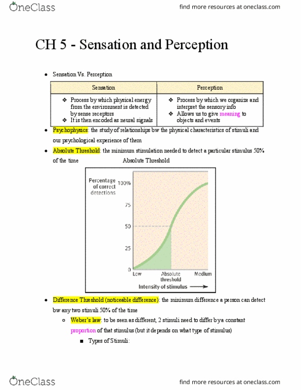 PSYCH 7A Lecture Notes - Lecture 7: Psychophysics, Cornea, Retina thumbnail