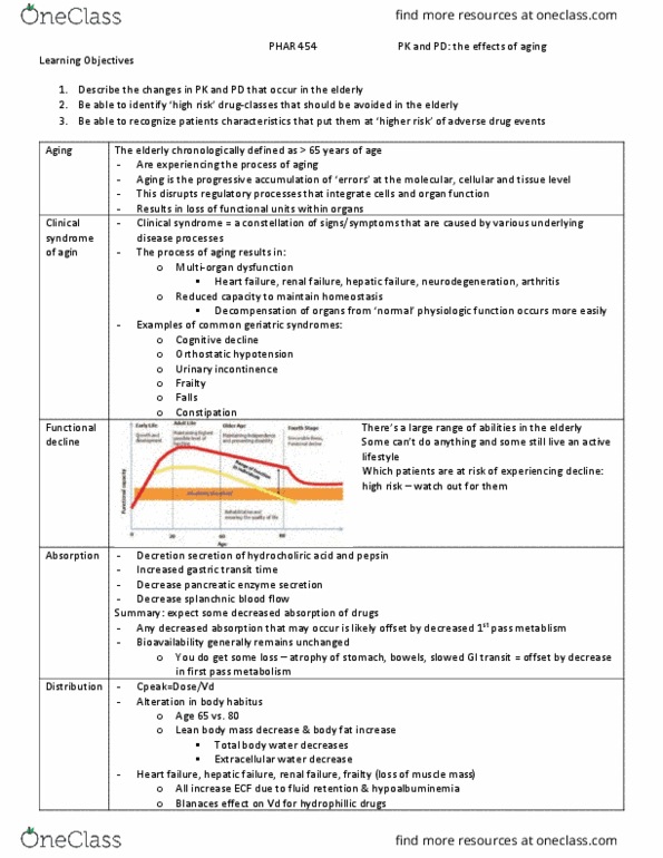 PHAR 454 Lecture Notes - Lecture 5: Orthostatic Hypotension, Body Water, Lean Body Mass thumbnail