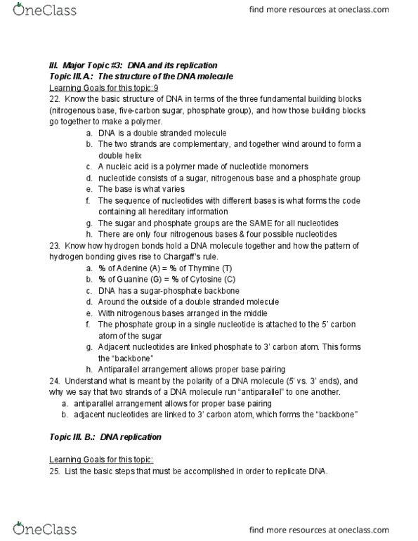 EBIO 1210 Study Guide Fall 2016, Final Dna Replication, Messenger