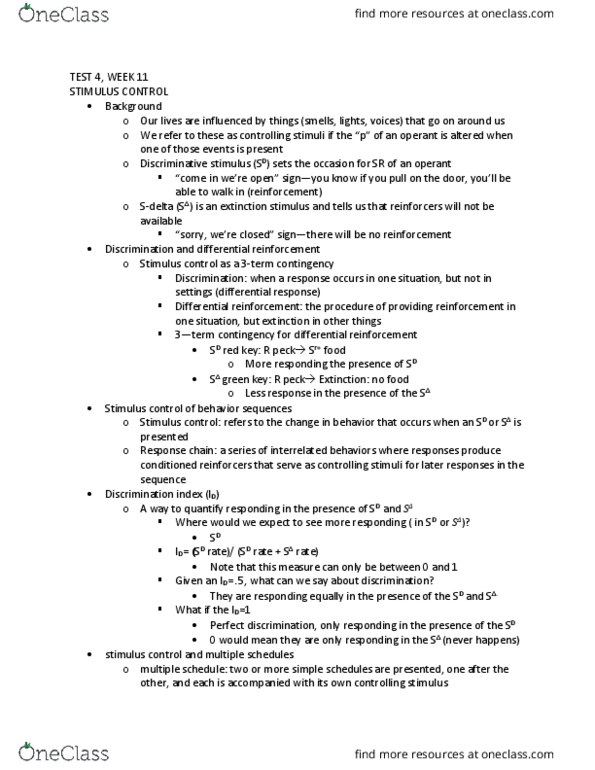 PSYC 4032 Lecture Notes - Lecture 11: Memory Rehearsal, Concept Learning, Interference Theory thumbnail