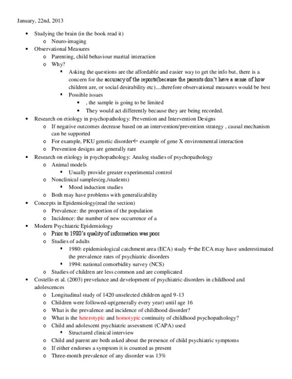 Psychology 2320A/B Lecture Notes - Caffeine, Psychoanalytic Theory, Biological Psychiatry thumbnail