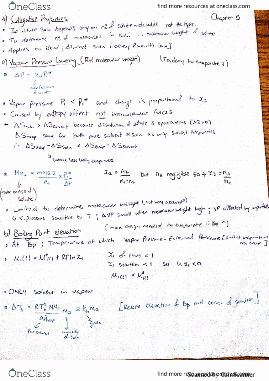 CHEM 2880 Chapter 5: Ch5- colligative properties and up thumbnail