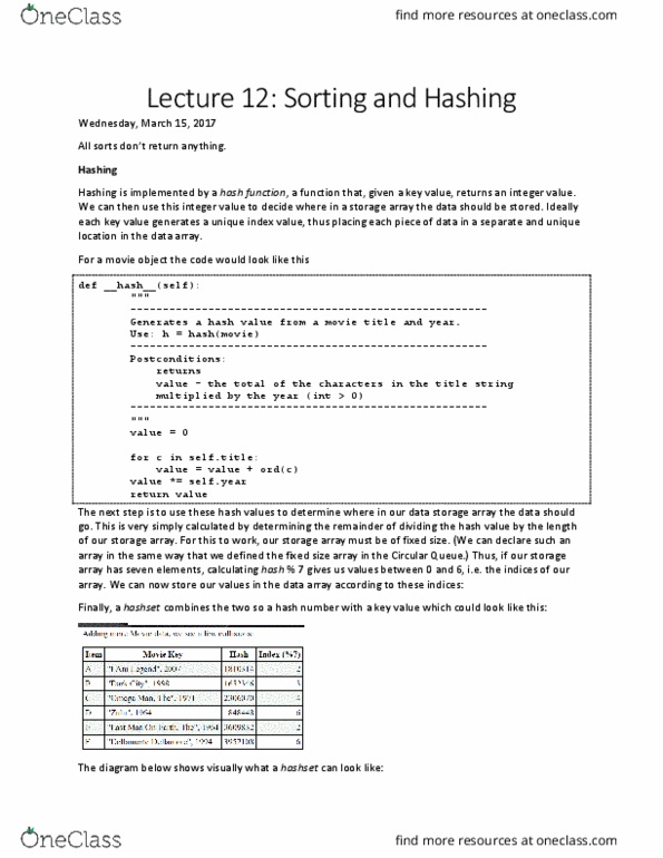 CP114 Lecture Notes - Lecture 12: Simple Algorithm, Bucket Sort, Quicksort thumbnail