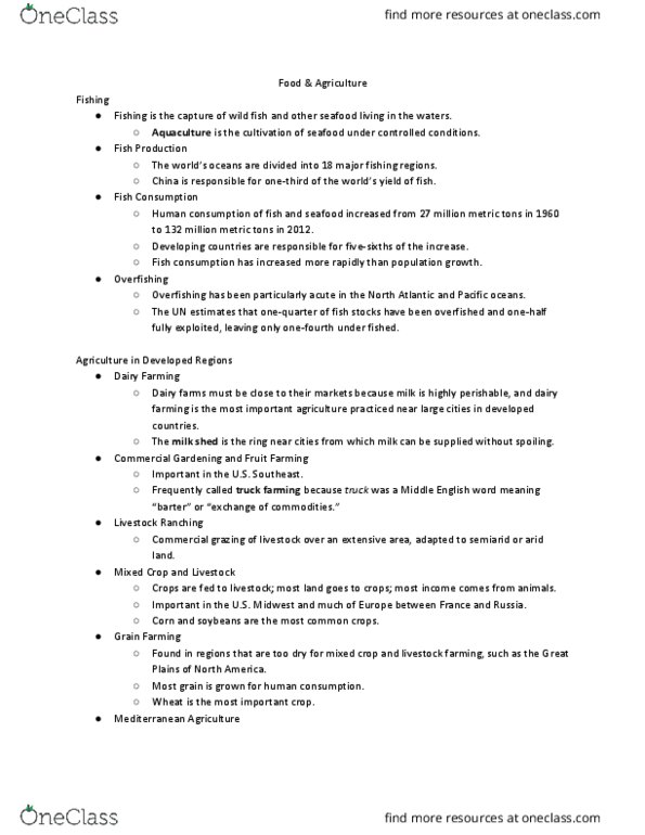 GEO-1400 Lecture 12: Food & Agriculture (April 2-8) Part 2 thumbnail