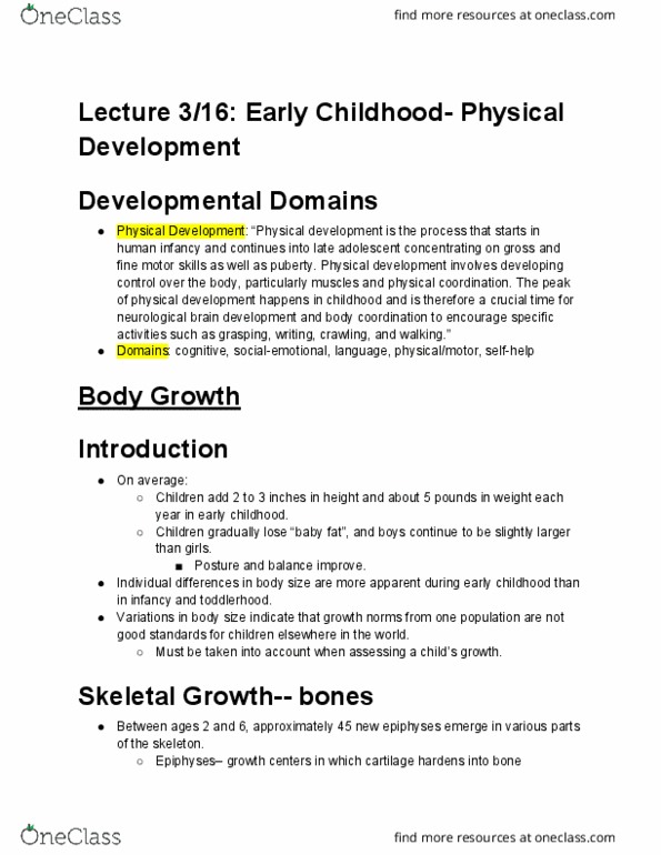 ED PSYCH 320 Lecture Notes - Lecture 1: Dwarfism, Stunted Growth, Vaccination Schedule thumbnail