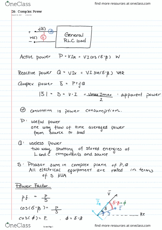 ECE209 Lecture 26: Complex Power thumbnail